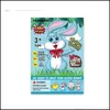 Andere evenementenfeestje Benodigdheden Easter Rabbit Sticker Baby Cartoon Diy Bunny Stickers Happy Egg 25 stcs/Lot Kids Gift Drop Delivery Home Dhn27