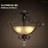Ceiling Lights IWHD American LED Light Vintage Lamparas De Techo Iron Lighting Fixtures Kitchen Bedroom Living Room Plafonglamp
