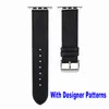 For Apple WatchBands Smart Straps Fashion D Designer PU Leather Bracelet Stripes Watchband Iwatch Bands 41Mm 45 42Mm 38Mm 40Mm 44Mm Strap 1 2 3 4 5 6 7 8 Luxury Flower band