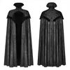 Men's Jackets Men's Cape Gothic Noble Gorgeous Cloak Jacquard Imitation Horse Wool Splice Stage Performance Halloween Vampire