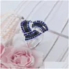 Pins Brooches Pins Brooches Elegant Ladies Scarf Buckle Plant Flowers Blue Rhinestone Shape Brooch Alloy Material Fashion Women Jew Dh1B2