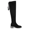 Boots Autumn and Winter with High Tube Over the Knee Boots Fashion Metal Thick with Pointed Zipper Over the Knee Female Winter Boots 220913