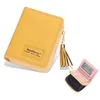 Wallets Women Fashion Short Wallet Simple Multi-card Slot Organ Mouth Card Bag Ladies Tassel Zipper Coin Purse