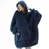 Blankets Warm-keeping Plush Blanket Sweatshirt Wearable Hoodie TV Watching Resting Unisex