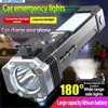 Newst Multi-Use Car Safety Hammer LED Falllamp Window Breaker Cutter Car Escape Tool Mobile Power Alarm Rescue