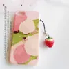 1PC Ciondoli per cellulare Ciondoli Carino Cuore di fragola Cordini intelligenti per i/Samsung Case Kawaii Decor Mobile Corda Fascino