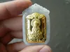 Подвесные ожерелья Top Fashion Buddhist Gold-inlaid Jadees Guanyin Bodhisattva Jadejade Lucky Men and Women's Collece