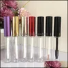 Packing Bottles Empty Clear Lip Gloss Container Plastic Mti Colour Lid Womens Lipgloss Tube Eyeliner Lipstick Lipglaze Organizer 1 4 Dhokc