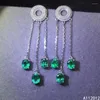 Bengelen oorbellen kjjeaxcmy fijne sieraden 925 sterling zilver natuurlijk smaragdermeisje oorrang ondersteuningstest Test Chinese stijl