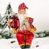 Décorations de Noël Grand Père Noël Poupées sac à dos poupée Jouet Xmas Figurines enfants Cadeau Position assise Arbre Ornement 221117