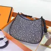 Factory 80% Off Clearance Wholesale p Family Cleo Medieval Crystal Diamond Studded Satin Women's Bag 2023 New One Shoulder Hand Fashion Hobo Armpit