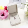 Jewelry Boxes Veet Jewelry Boxes Gift Pendant Necklace Rec Shape Display Show Case Weddings Party Jewellry Packaging Box For Drop Ea Dhigj