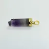 Pendant Necklaces Long Stone Coulomb Natural Purple Quartz Crystal Reiki Boho Jewelry Pendulum Craft Column Raw Geode Druzy Charms