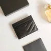 VARUMÄRKEN kreditkortshållare plånbok designers 4-kortsfack kaviarläderväska mode passfodral med låda