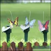 Garden Decorations Simation Butterfly Solar Hummingbird For Holiday Party Garden Decoratie buitenshuis Arts and Crafts Ornament Good Q DH63A