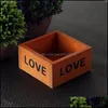 Planters POTS Kort design Garden Pot English Letter Fashion Wood Planters Eco Friendly Succent Plants Storage Box H￶gkvalitativ DHVGZ