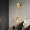 Lampa ścienna nowoczesna kryształowa dioda LED do sypialni łóżko złota światła salon tło w korytarzu kuchence oświetlenie schodowe