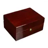 Cajas para relojes, caja individual de madera, estuche de exposición de lujo, organizador de joyas, almacenamiento para anillos, pulsera, relojes, regalo