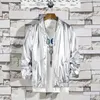 Men's Jackets Nice Men Streetwear Long Sleeve Keep Warm Cotton Blend Casual Shiny Coat Top Jacket Costume