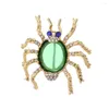 Brooches Muylinda Green Transparent Spider For Women Animal Insect Brooch Pins Elegant Birthday Gifts Retail Drop