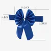 Stol täcker 10st/Lot Bourgogne PPC Sashes Weddin Decoration With Elastic Ribbon Bows Spandex Royal Blue for Event Party El