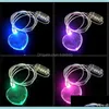 Party Decoration LED Illuminate Necklace Flash Akrylh￤nge Party Decoration Supplies Dance Power Persistence Plastic Colorf Musi DHK59