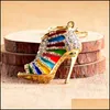 Кстачевые шнурки Crystal High Heel обувь для ключей Key Ring