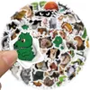 50st 3D Animal Stickers Icke-slumpmässiga för bilcykelbagage klistermärke bärbar dator skateboard motorvatten flaska snöbräda väggdekaler barn gåvor