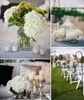 Couronnes de fleurs décoratives 10 paquets têtes artificielles d'hortensia en soie pleines avec tiges pour mariage maison fête boutique bébé douche décor 221118