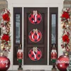 Decorações de Natal Grola Rattan Garland com luzes para a janela da janela da casa Porta da parede Ornamentos pendurados Navidad Gift 221117