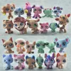 24pcs Set Mini Little Animal Toy Cartoon Cilter Dolls фигурки кошачья собачья лошадь кусоч