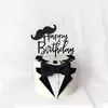 축제 용품 Eva Suit Bow Tie Happy Fathers Day Cake Topper 생일 장식 장식 도구 파티 호의