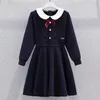 Flickor klänningar tonåringar för kläder barn klär skol uniform långärmad barn kläder vestidos dräkt 6 8 10 12 y år 221117