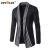 Herrtröjor Covrlge Autumn Winter Classic Cuff Knit Cardigan Högkvalitativ män Stickade rockar Male Knitwears MZL046 221117