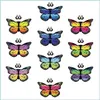 Party Masks Mask Cloth Manual Technology Security Non Toxic Children Makeup Dancing Party Facepiece Many Colour Butterfly Rainbow Cr Dh5Qb