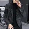 Erkekler Blazers Sonbahar ve Kış Lüks Moda Kişiliği One Düğme Takım Uygun Eğlence Konfor İngiliz Gençlik Blazer Ceket 3xl 221118