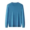 Men's Sweaters 2022 Men's Wool Autumn & Winter Cashmere Jumper Male Solid Color O-Neck Knitwear Long Sleeve Sweater Pullovers