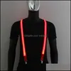 Andra evenemangsfestleveranser lyser upp m￤n LED -h￤ngslen Bow Tie Perfekt f￶r musik Illumined Festival Costume Party 20220 Q2 Drop Dhshk