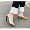 Sandals 2022 Leather Gladiator Women Rome Summer Lady High Heel Shoes Handmade Pvc Square Toe Slip-On Zapatos Mujer