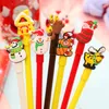 Gelpennen 40 stks/veel schattige kawaii kerstpen 0,5 mm zwarte inkt tree elf santa cadeaubon sokken schoolkantoor stationair 221118