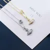 XIHA Oryginalne 925 Srebrna gwiazda Bezpieczeństwo Wisijak Naszyjnik Kobiety Kobiety Cubic Zirkonia Choker Naszyjniki S925 BINEGRY 210621217C