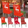 Chair Covers Christmas Holiday Slipcovers Dining Room Set Of 4 Home Kitchen Decor Red