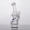 ￅtervinnare mini bongs med glas diffunderat nedstammet tjockt vattenr￶r dabriggar med 14 mm fog