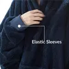 Blankets Warm-keeping Plush Blanket Sweatshirt Wearable Hoodie TV Watching Resting Unisex