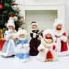 Christmas Decorations Big Santa Claus Figure Electric Plush Toys Clause Decoration for Home Ornaments Snow Maiden 221117