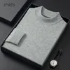 Men's Sweaters Turtleneck Autumn Winter Rollneck Warm 100 Merino pure wool Knitted Keep Men Jumper 221117