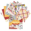 Emballage cadeau multicolore Scrapbook matériel papier ensemble 12 motifs simple face 6x6 pouces décoratif pour la fabrication de cartes