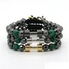 Bracelets De Charme Hommes Énergie Haltère Bracelets En Gros 8Mm À Facettes Hématite Pierre Avec Métal Barbell Fitness Dumbell Drop Delivery Dhx49