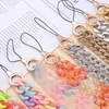 1PC Cell Phone Straps Charms Colorful Chain Lanyard Mobile Keychain Strap Anti-lost Handmade Cord for Women Jewelry Accessories