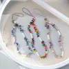 1PC Cell Phone Straps Charms Creative New Stone Pearl Beads Mobile Chain for Women Girls Strap Anti-Lost Lanyard Hanging Cord Jewelry Bracelet Keychain